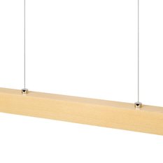 Lampa wisząca 115 x 7 x 150 cm LED z drewna jesionowego wymienny LED 4000K do salonu - Miniaturka zdjęcia nr 3