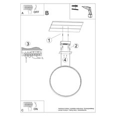 Lampa wisząca RIO 78 złota LED 3000K 150x16x78cm nowoczesna LED do salonu - Miniaturka zdjęcia nr 11