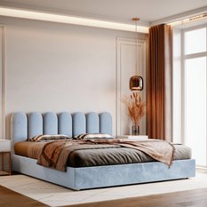 Panele tapicerowane 30x60 cm na ścianę płotek błękitny magic velvet - Miniaturka zdjęcia nr 5