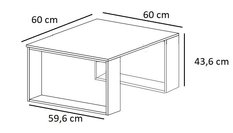 Stolik kawowy Bilbo ława do salonu dąb artisan czarny - Miniaturka zdjęcia nr 3