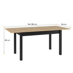 Stół 76x41x195 cm Quant wysoka stabilność dąb do jadalni - Miniaturka zdjęcia nr 5