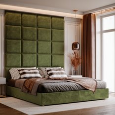 Panele tapicerowane 40x30 cm na ścianę magic velvet khaki  - Miniaturka zdjęcia nr 5