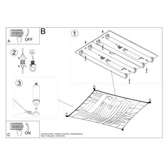 Plafon LUNA 2 biały 15x105x105cm nowoczesna lampa G13 do salonu - Miniaturka zdjęcia nr 5