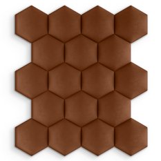 Panele tapicerowane 35x40 cm hexagon na ścianę miodowy - Miniaturka zdjęcia nr 4