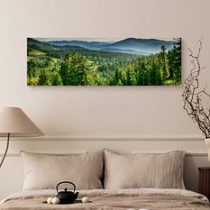 Obraz Panoramiczny Do Salonu LAS Góry Krajobraz Efekt 3D Natura 145x45cm - Miniaturka zdjęcia nr 5