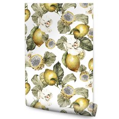 Tapeta W Rolce Owoce Kwiaty CYTRYNY Natura Liście  - Miniaturka zdjęcia nr 1