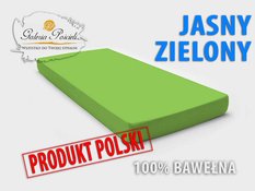 Prześcieradło bawełniane JERSEY 180x200cm JASNY ZIELONY - Miniaturka zdjęcia nr 2