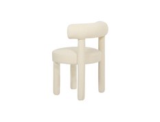 Krzesło tapicerowane LEITH 62x58x80 cm do salonu jadalni kremowe nowoczesny desing - Miniaturka zdjęcia nr 7