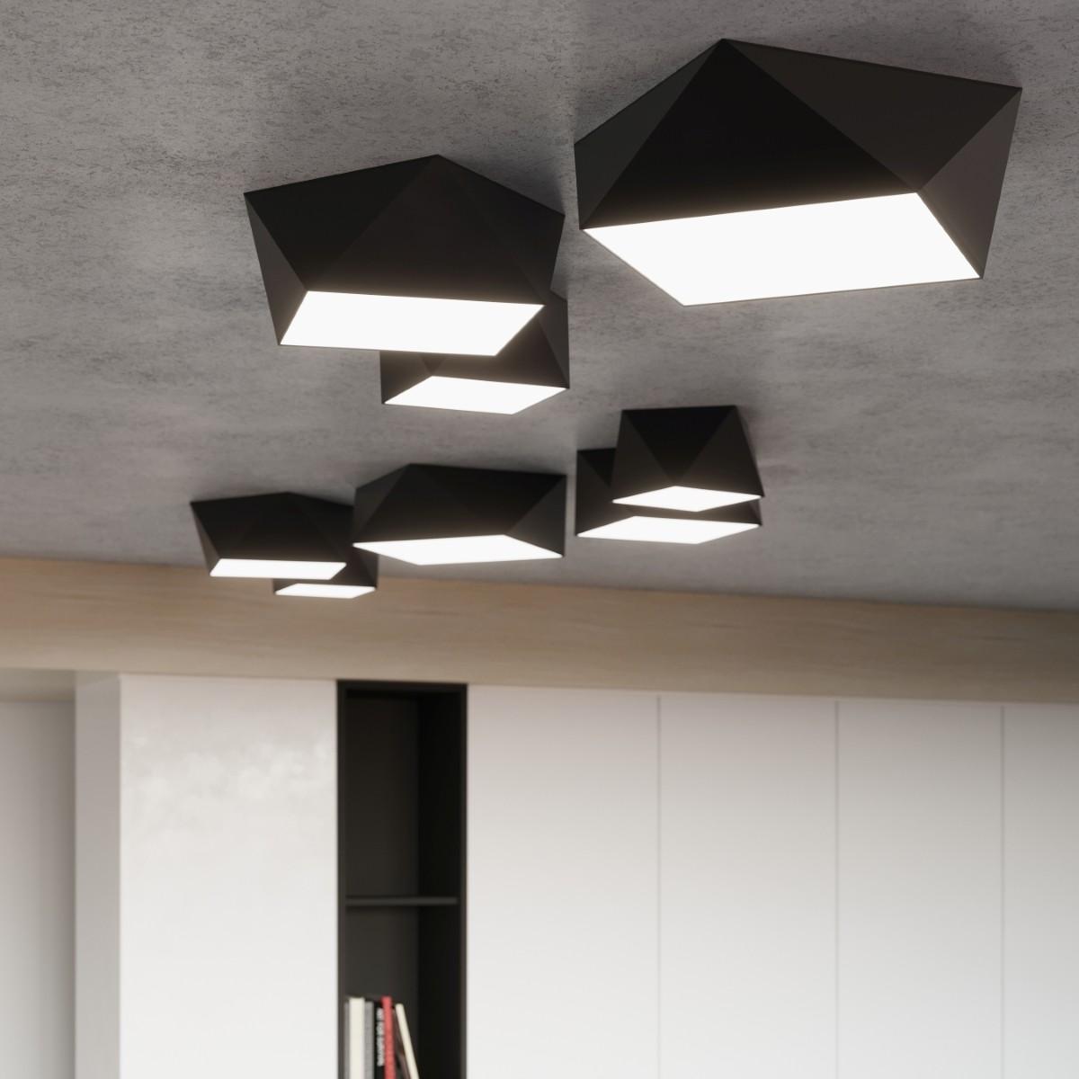 Plafon HEXA 25 czarny 15x25x25cm E27 nowoczesna lampa do salonu  nr. 8