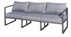Duża sofa MOSTRARE 204x67 cm wygodna szara elegancka do ogrodu 
