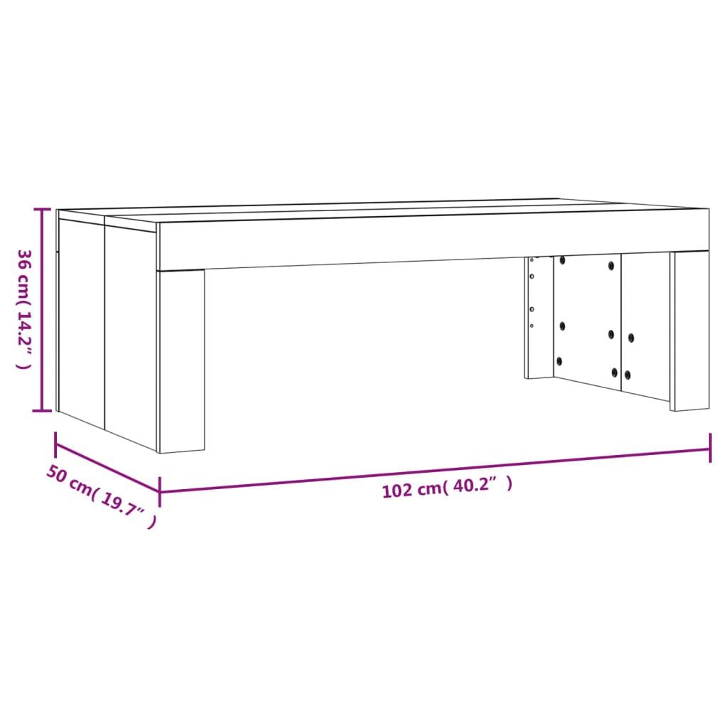 Stolik kawowy 102x50x35 cm szarość betonu do salonu nr. 9