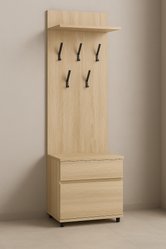 Garderoba do przedpokoju DUO 1 190x45x40 cm z lustrem wieszakami szafka na buty dąb sonoma  - Miniaturka zdjęcia nr 1