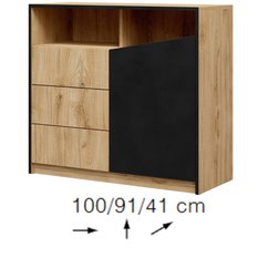 Komoda Aston 100 cm do salonu sypialni dąb - Miniaturka zdjęcia nr 2