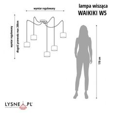 Lampa sufitowa z regulacją wysokości WAIKIKI W5 - Miniaturka zdjęcia nr 2