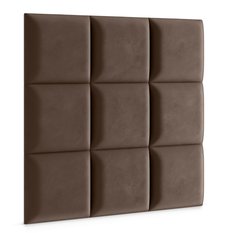 Panele tapicerowane 30x30 cm na ścianę kwadrat brązowy - Miniaturka zdjęcia nr 3