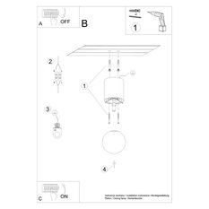 Plafon BOOMO 8 23x12x12 cm naturalne drewno biała kula G9 lampa sufitowa - Miniaturka zdjęcia nr 6