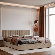 Panele tapicerowane 90x15 na ścianę wezgłowie beżowy  - Miniaturka zdjęcia nr 5