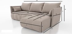 Narożnik Nessa 88x218x152 cm do sypialni tkanina miękka kronos - Miniaturka zdjęcia nr 6