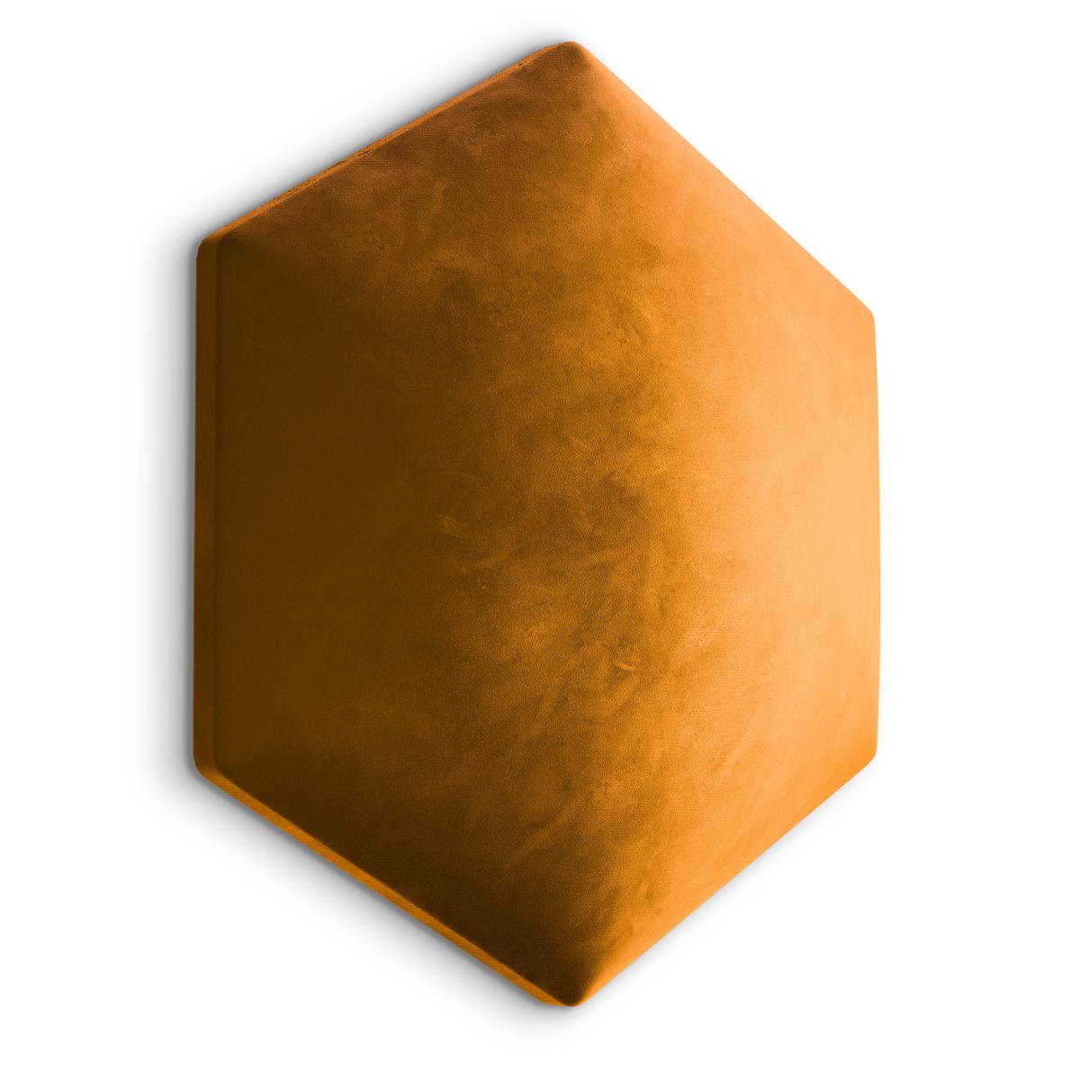 Panele tapicerowane 35x40 cm hexagon velvet miodowy