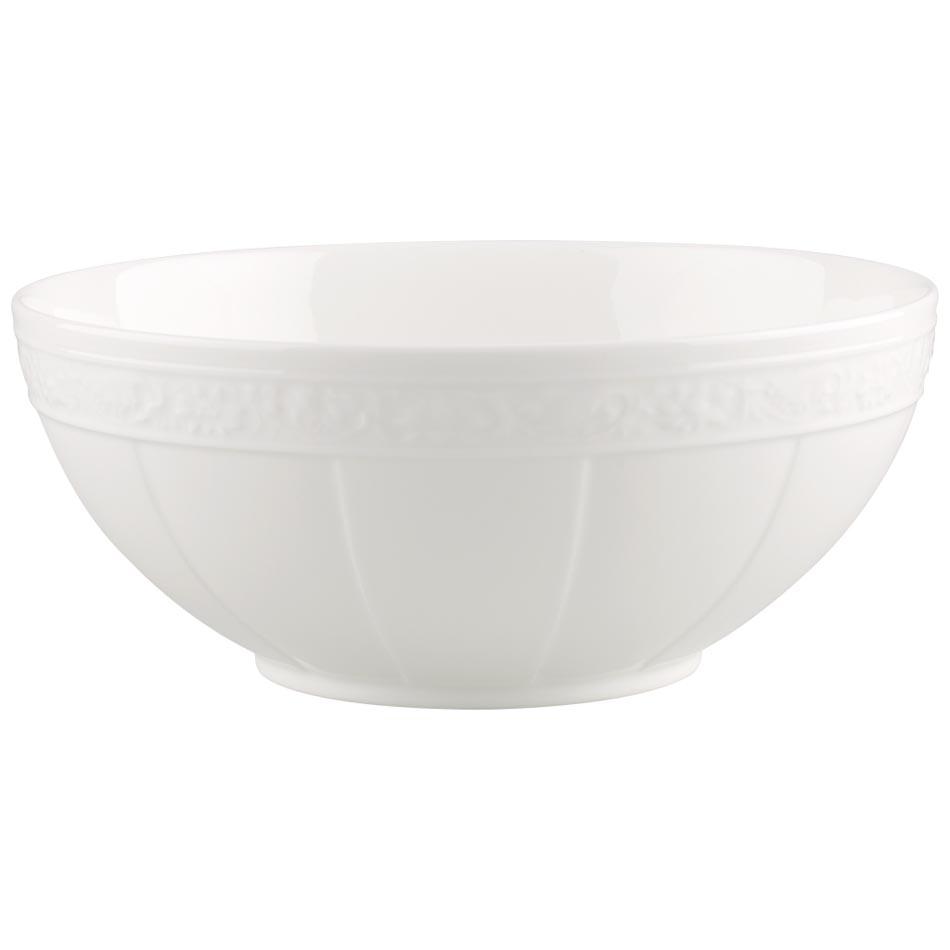 Miska na sałatę 21 cm White Pearl Villeroy & Boch biała  do jadalni