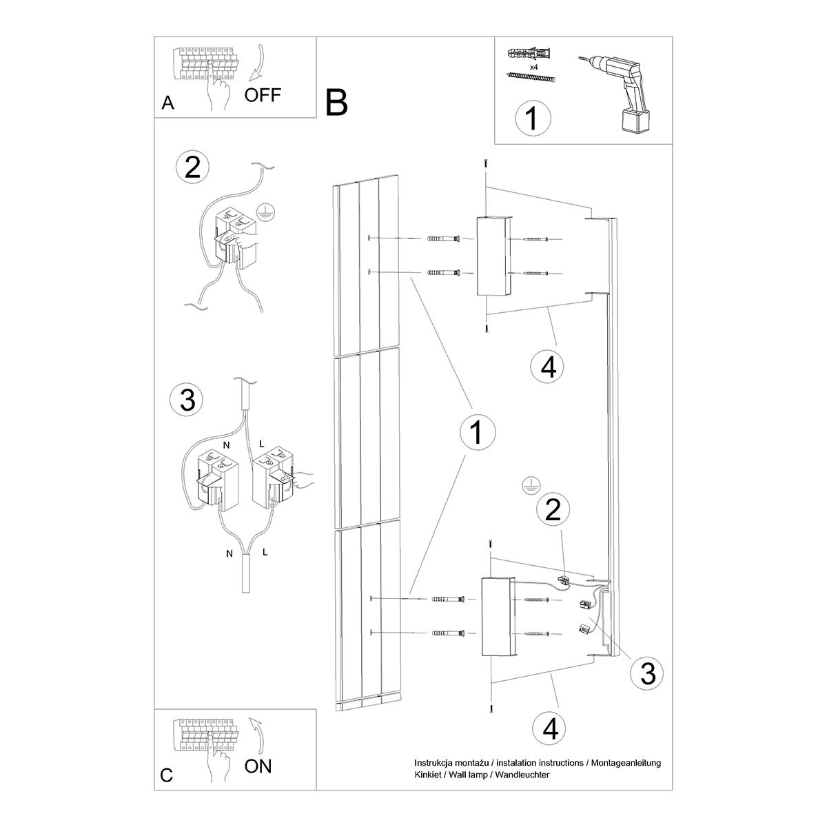 Kinkiet SAPPO M czarny LED 3000K 120x6.5x4cm nowoczesna lampa LED do salonu nr. 8