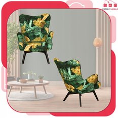 Fotel uszak skandynawski Luna Print Monstera - Miniaturka zdjęcia nr 5