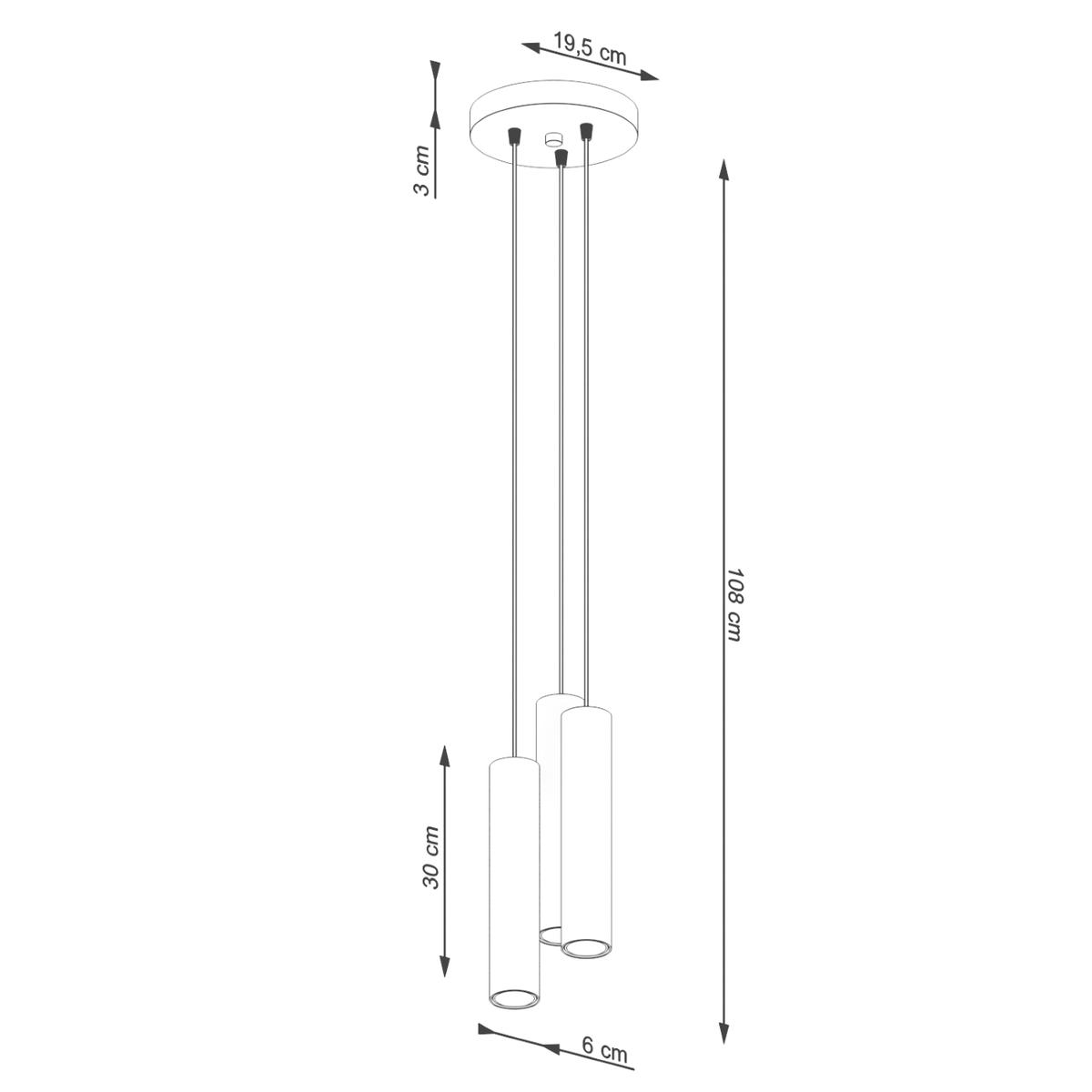 Lampa wisząca Lagos 108x19.5x19.5cmm do salonu sypialni zielona oliwka  nr. 7