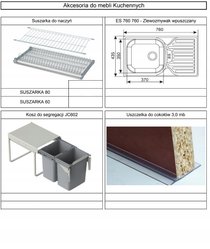 Półka kuchenna 60x29x36 cm otwarta LOFT metalowa czarna do kuchni - Miniaturka zdjęcia nr 7