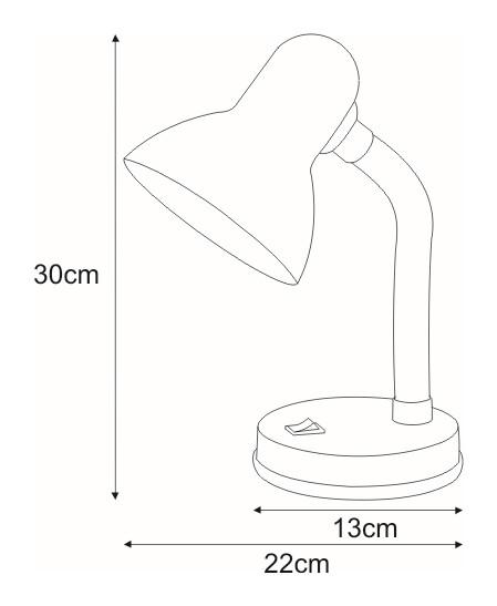 Lampka biurkowa K-MT-203 CARIBA 22x30x13 cm do salonu lub pokoju srebrny nr. 2