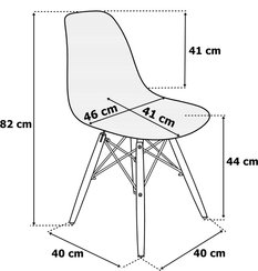 Krzesło plastikowe MILANO Black DSW białe - Miniaturka zdjęcia nr 2