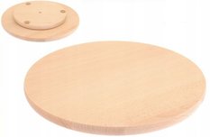 Deska obrotowa 30 cm drewniana taca patera do pizzy serów naturalna buk