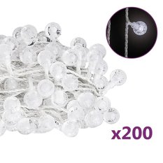 Lampki na choinkę 20 m 200 LED 8 funkcji światełka zimne białe na święta do salonu - Miniaturka zdjęcia nr 1