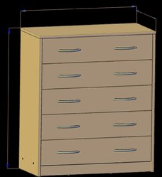 Komoda JULIA K15S K018 85x74x35 cm Dąb Sonoma biała do biura lub sypialni  - Miniaturka zdjęcia nr 4