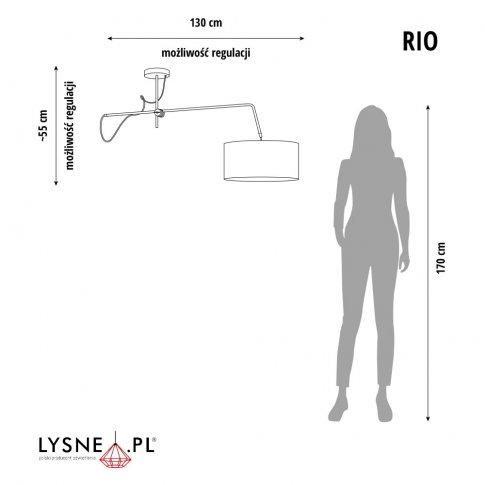 Lampa sufitowa RIO 130 cm z wysięgnikiem regulowanym  nr. 2