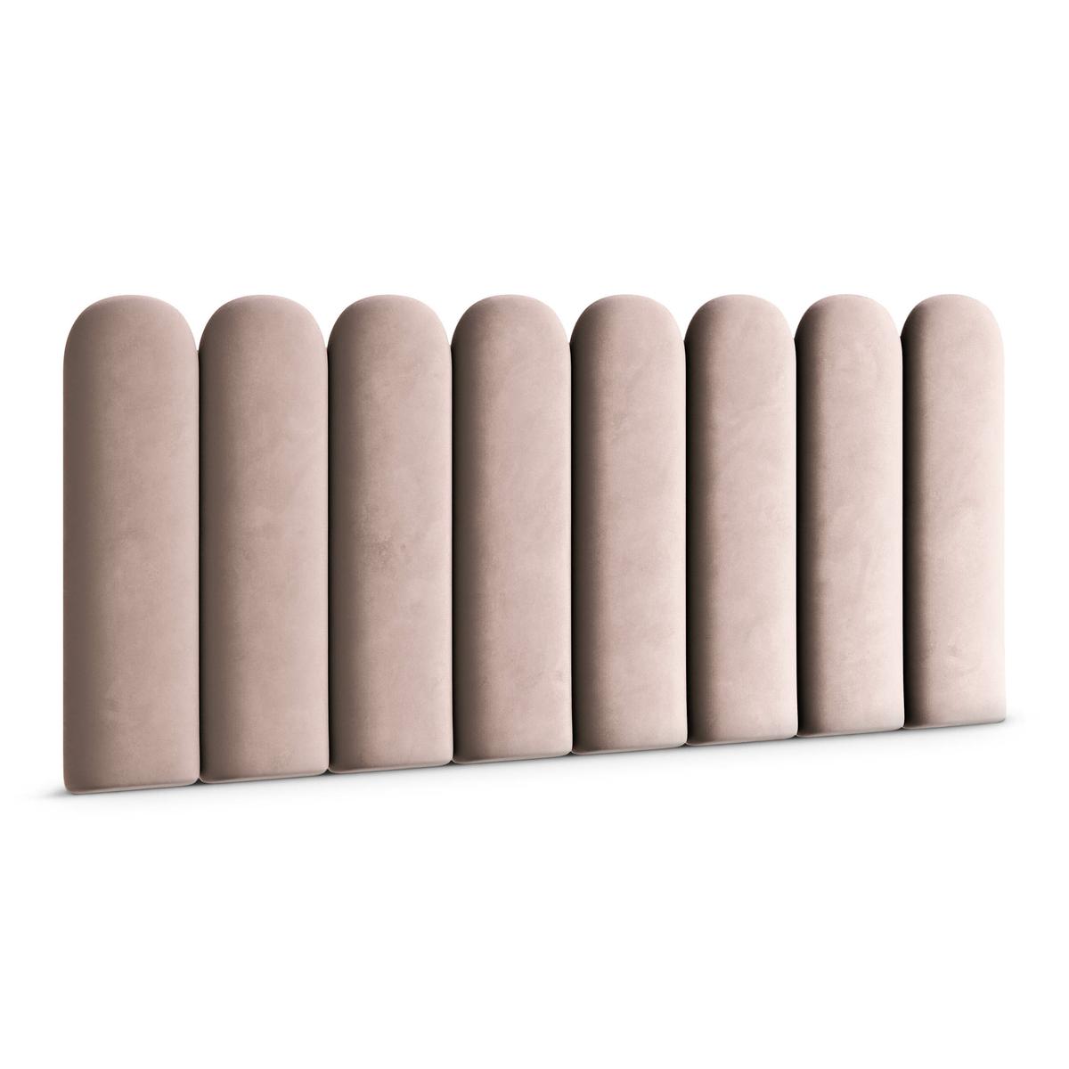 Panele tapicerowane 20x80 cm na ścianę płotek pudrowy róż magic velvet