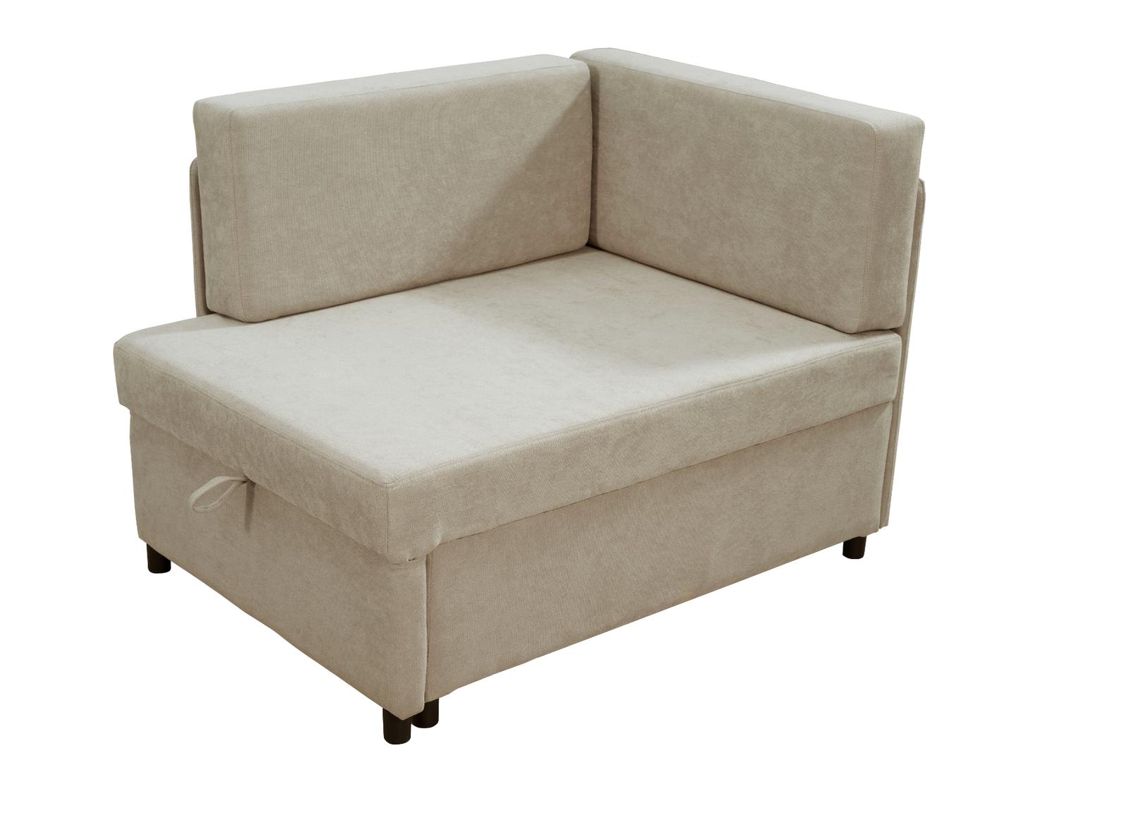 Sofa dla dzieci Viluś 106x75x80 cm narożnik jednoosobowy do pokoju z funkcją spania i przechowywania beżowy nr. 2