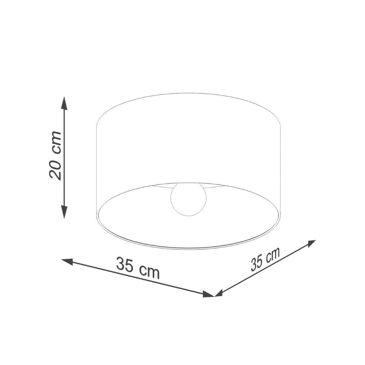 Plafon TELESTO biały/ciemny brąz 20x35x35cm E27 nowoczesna lampa do salonu nr. 8