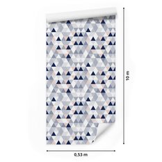 Tapeta Pastelowe TRÓJKĄTY Wzór Geometryczny Dekor 53x1000  - Miniaturka zdjęcia nr 2