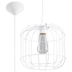 Lampa wisząca CELTA biała 95x23x23cm nowoczesna E27 do salonu - Miniaturka zdjęcia nr 1