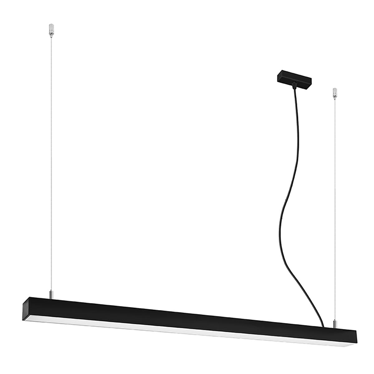 Lampa wisząca PINNE 117 czarna 4000K 150x6x118cm nowoczesna LED do salonu