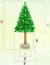 Choinka sztuczna 160 cm na pniu sosna z szyszkami premium diamentowa do salonu - Miniaturka zdjęcia nr 6