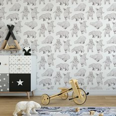 Tapeta W Stylu Skandynawskim Malowane NIEDŹWIEDZIE  - Miniaturka zdjęcia nr 8