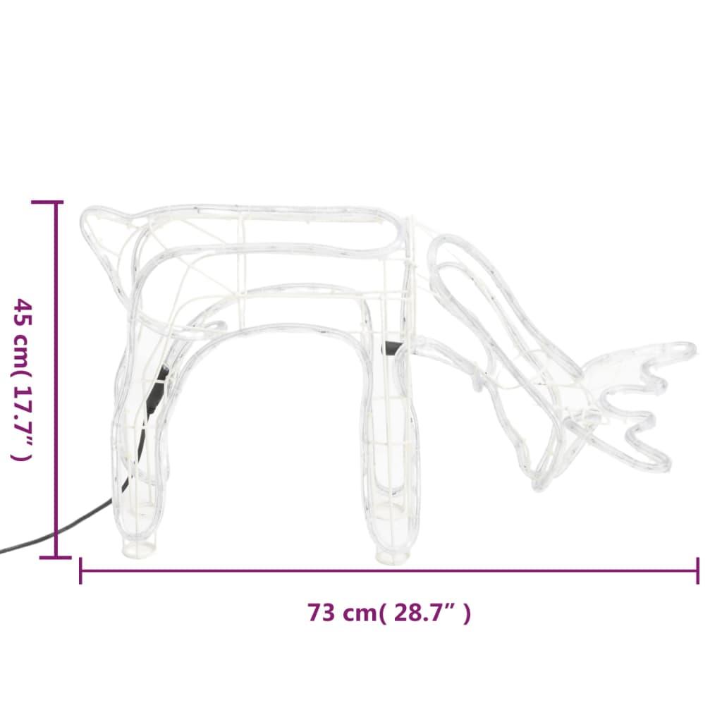 Renifery ozdobne 73 cm LED do ogrodukolor zimny biały nr. 8