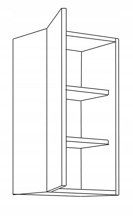 Szafka kuchenna górna 30x31x71,5 cm z półkami dąb artisan i biały połysk do kuchni nr. 2