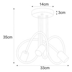 Lampa sufitowa K-4518 MALVA 33x35x33 cm do salonu lub pokoju różowy - Miniaturka zdjęcia nr 2