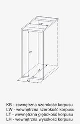 Kosz cargo boczny 150 mm  Multi Rejs z system jezdnym do kuchni - Miniaturka zdjęcia nr 4