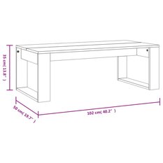 Stolik kawowy 102x50x35 cm brązowy dąb do salonu - Miniaturka zdjęcia nr 9