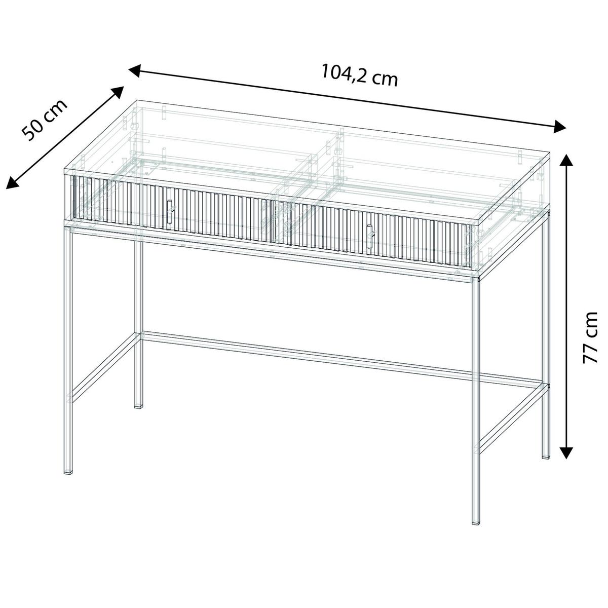 Toaletka Maggiore 104 cm do sypialni garderoby ciemny zielony złoty nr. 7