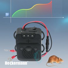 Odstraszacz zwierząt 8x4x9 cm Heckermann ultradźwiękowy do garażu i na poddasze - Miniaturka zdjęcia nr 7