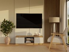Szafka RTV Malwa 36x120x40 cm do salonu dąb artisan kaszmir beż - Miniaturka zdjęcia nr 4